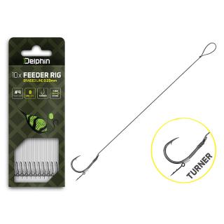 Вързани куки Delphin Braided / 10pcs 8cm/0,14mm/Turner #8